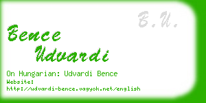bence udvardi business card